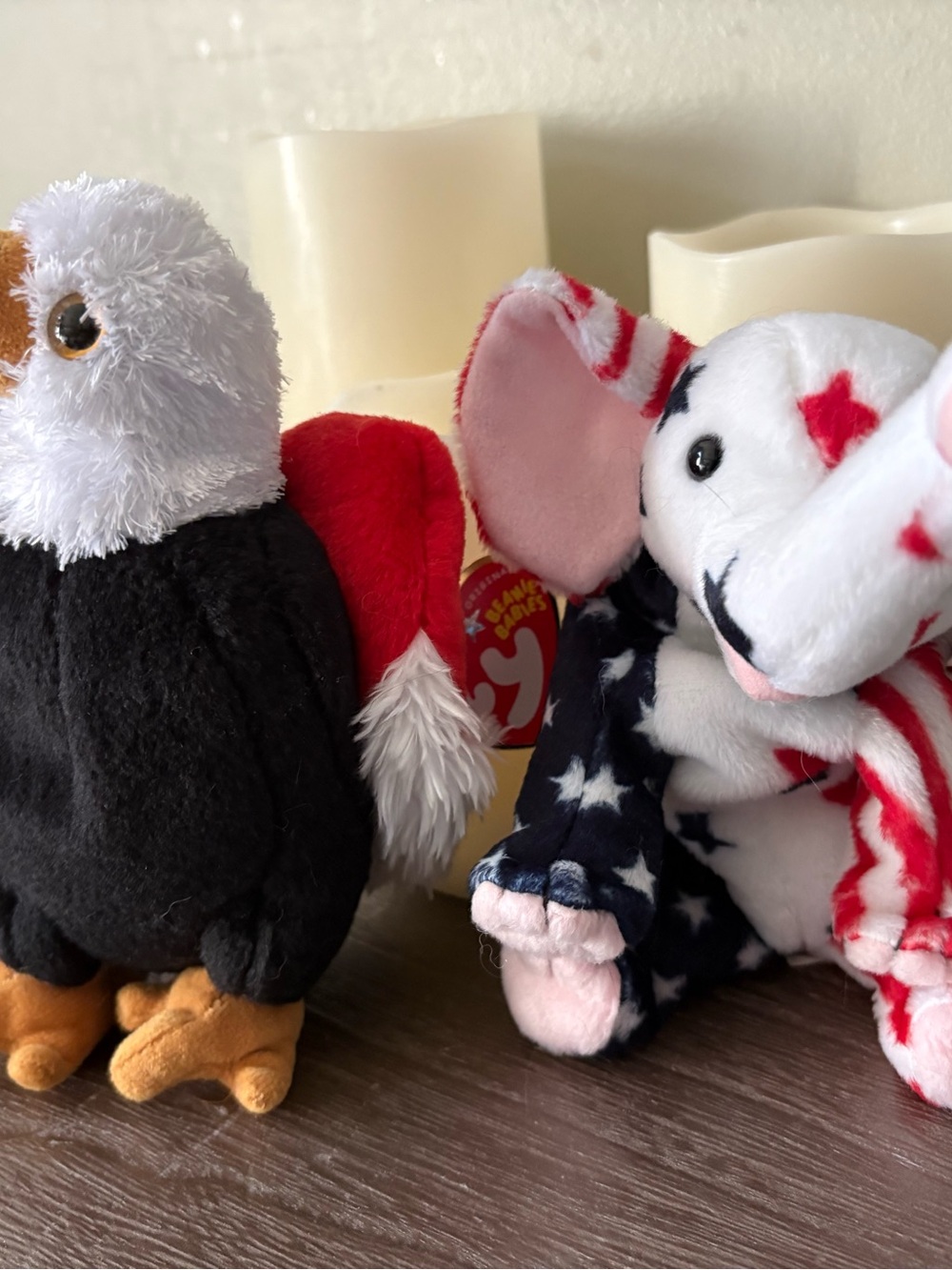 Ty Beanie Baby - FREE the Eagle (TY Store Exclusive) 5.5" / Righty the Elephant